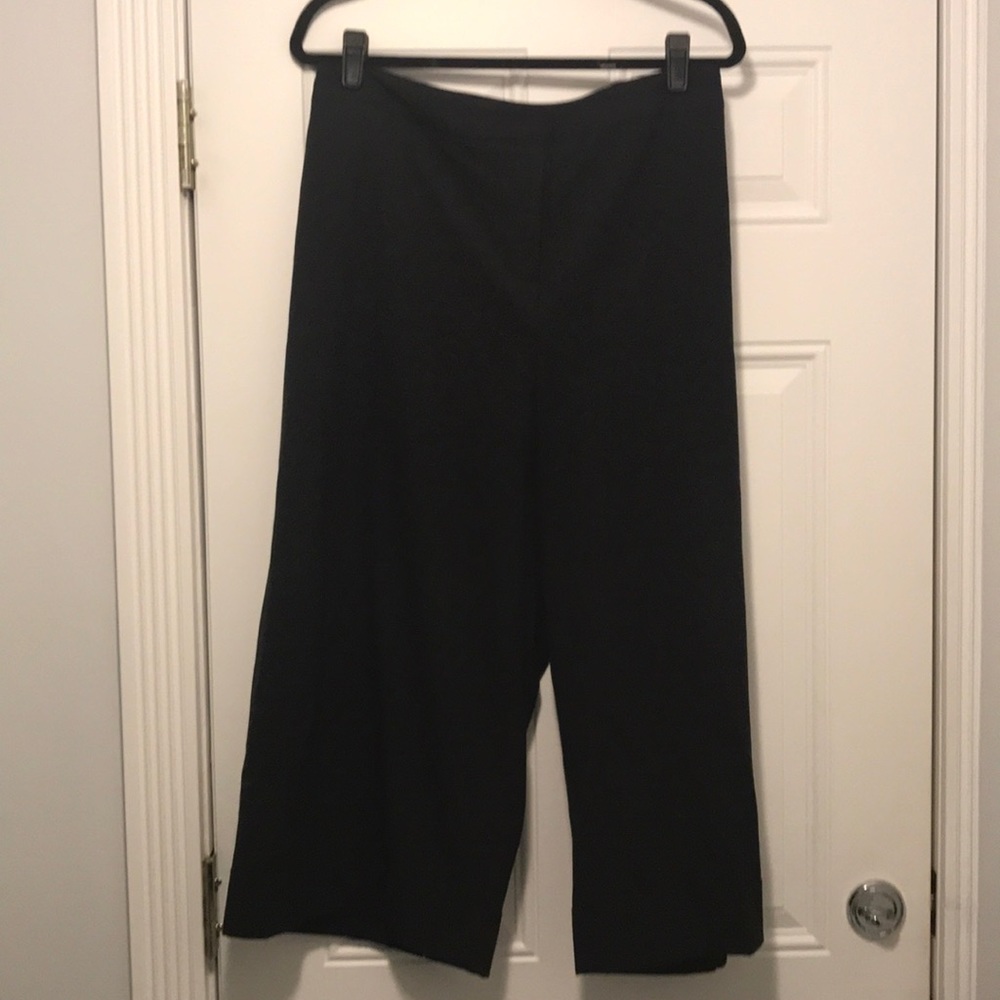 Lane Bryant flat front cropped wide leg trouser